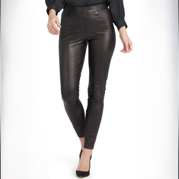 SPANX High Rise Leather Like Skinny Pants - Picture 2 of 8